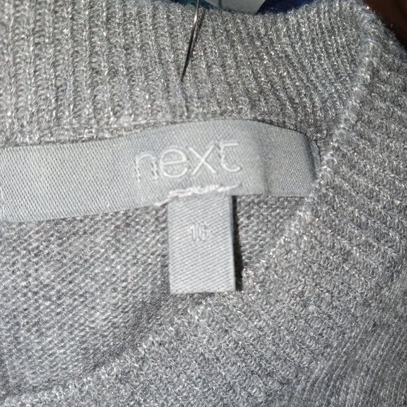 NEXT grey swan jumper wool blend US12 - Picture 5 of 5
